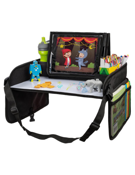 Bandeja de Viaje para Niños Lusso Gear - Organizador Auto Negro Bandeja de Viaje para Niños Lusso Gear - Organizador Auto Negro