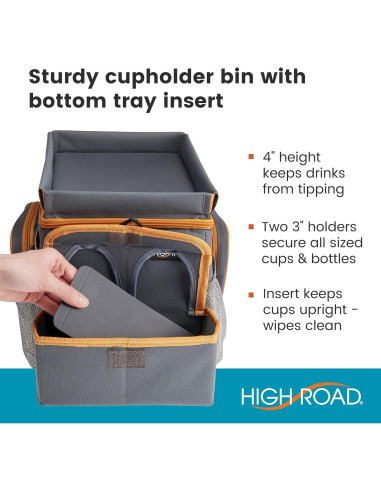 Organizador de Auto High Road CarHop Grande Gris con Enfriador