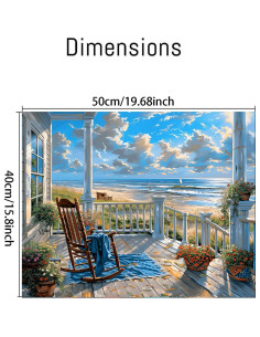 Kit de Pintura por Números Clendo Playa 40x50cm para Adultos 2