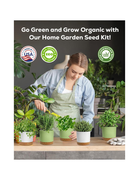 Kit de Jardín Interior PLANTMEW 8 Hierbas Orgánicas - Macetas BPA Kit de Jardín Interior PLANTMEW 8 Hierbas Orgánicas - Macetas BPA