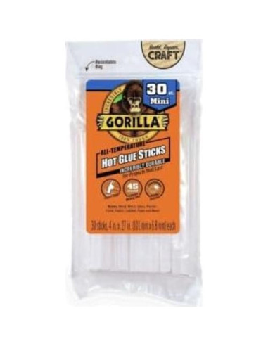 Pistola de Pegamento Caliente Mini GORILLA + 30 Barras 29.5cm