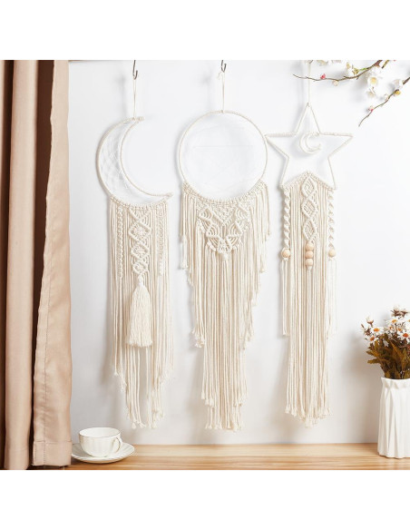 Kit de Macramé BEUNITONE Luna Estrella para Principiantes Kit de Macramé BEUNITONE Luna Estrella para Principiantes