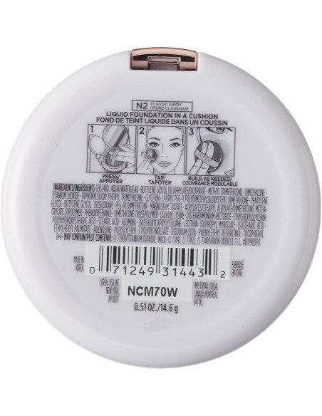 Base Líquida L'Oréal Paris True Match Lumi Cushion N2 14.5g Base Líquida L'Oréal Paris True Match Lumi Cushion N2 14.5g