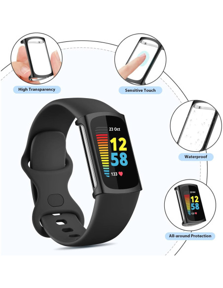 Protector de Pantalla Meliya para Fitbit Charge 6/5 TPU Protector de Pantalla Meliya para Fitbit Charge 6/5 TPU