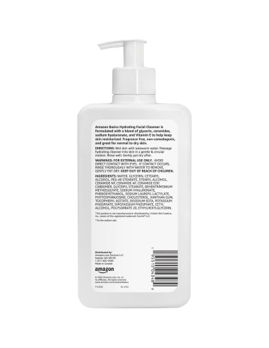 Limpiador Facial Hidratante Amazon Basics 355 ml Piel Normal/Seca