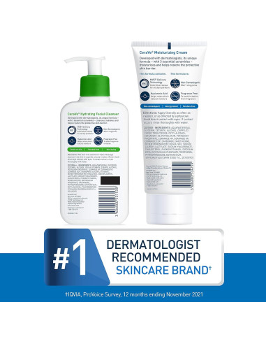 CeraVe Set Hidratante 8oz Crema y Limpiador Facial