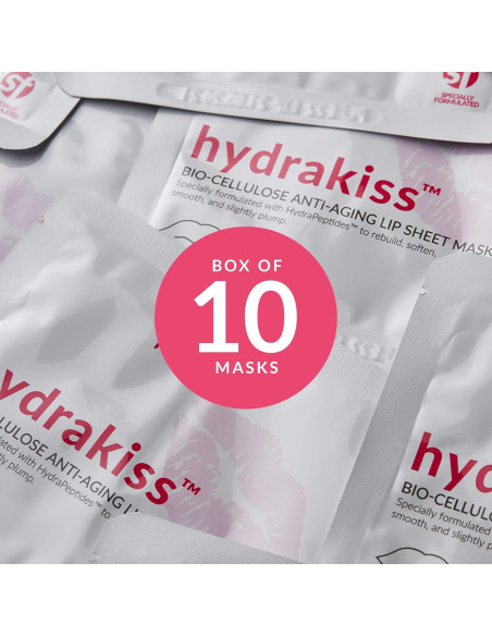 Mascarilla de labios PMD Hydrakiss anti-envejecimiento 10 unidades Mascarilla de labios PMD Hydrakiss anti-envejecimiento 10 unidades
