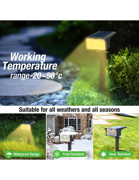 Luces Solares Nipify 6 Paquete 62 LED Sensor Movimiento Luces Solares Nipify 6 Paquete 62 LED Sensor Movimiento