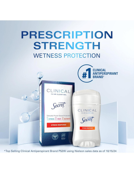 Desodorante Antitranspirante Clínico Secret 3X 72h Mujeres 136g Desodorante Antitranspirante Clínico Secret 3X 72h Mujeres 136g