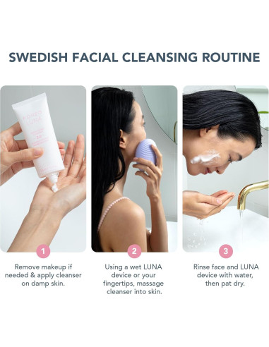 Cepillo Facial Limpiador FOREO LUNA 4 Sensible + Limpiador Micro-Foam 2.0