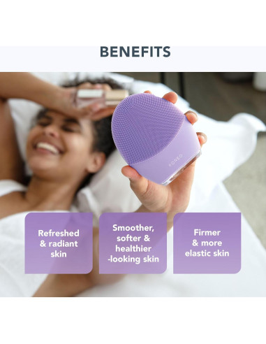 Cepillo Facial Limpiador FOREO LUNA 4 Sensible + Limpiador Micro-Foam 2.0