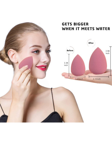 Conjunto de 5 Esponjas de Maquillaje Leeshine - Rosa