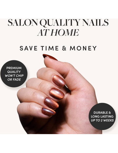 Uñas Postizas Glamnetic Moscú Magnético - 30 Uñas Cortas