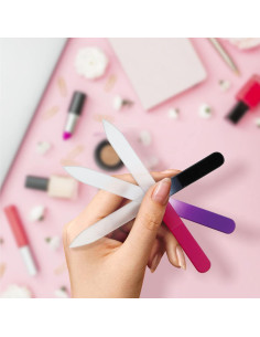 Paquete de 3 Limás de Vidrio Quan-Tint con Estuche - Cuidado Suave de Uñas 2