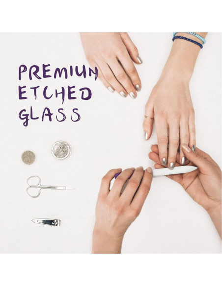 Paquete de 3 Limás de Vidrio Quan-Tint con Estuche - Cuidado Suave de Uñas Paquete de 3 Limás de Vidrio Quan-Tint con Estuche - Cuidado Suave de Uñas