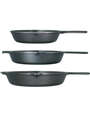 Set de 3 Sartenes de Hierro Fundido Lodge 20.32-30.48 cm