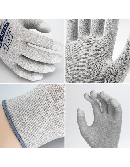 Guantes de Trabajo ESD JDL Medianos, 6 Pares Anti-Estáticos Guantes de Trabajo ESD JDL Medianos, 6 Pares Anti-Estáticos