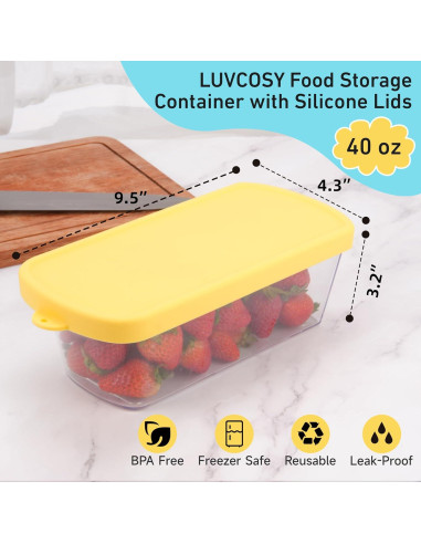 2 Organizadores de Alimentos LUVCOSY para Refrigerador 1182ml