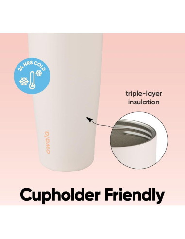 Owala FreeSip Tumbler Acero Inoxidable 40 oz Naranja 1.18 L