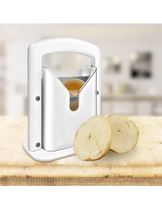 Cortador de Bagels Yatytepo Acero Inoxidable Blanco 21.5cm 2