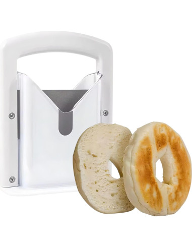Cortador de Bagels Guillotina EverDwell Acero Inoxidable Blanco