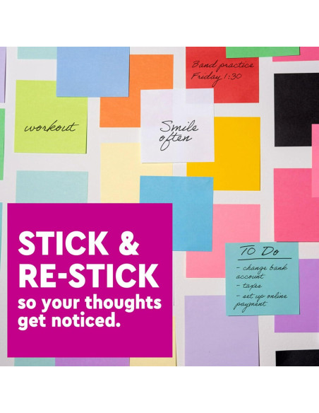 Notas Super Adhesivas Post-it 7.62x7.62cm 5 Bloques Negro Notas Super Adhesivas Post-it 7.62x7.62cm 5 Bloques Negro