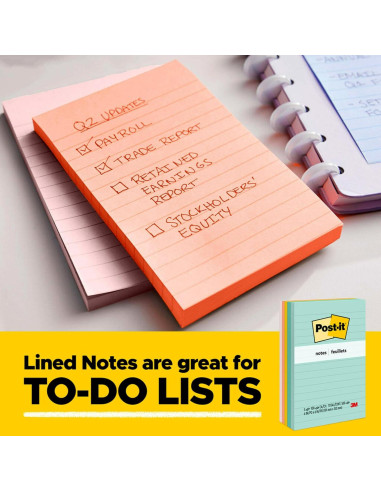 Notas Post-it 7.62x7.62 cm 14 blocs Poptimista colores brillantes