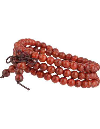 Pulsera Mala Budista Tibetana SUNYIK 108 Perlas Madera Natural