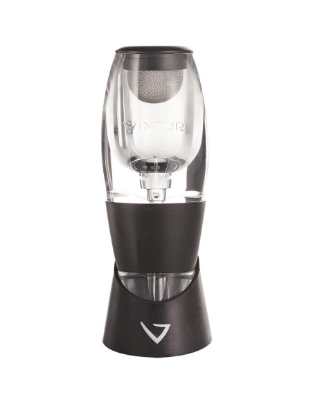 Aereador de Vino Tinto Vinturi Negro con Base y Tecnología Patentada Aereador de Vino Tinto Vinturi Negro con Base y Tecnología Patentada