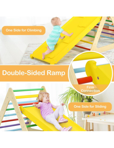 Escalador Triangular 6 en 1 HONEY JOY con Rampa Doble