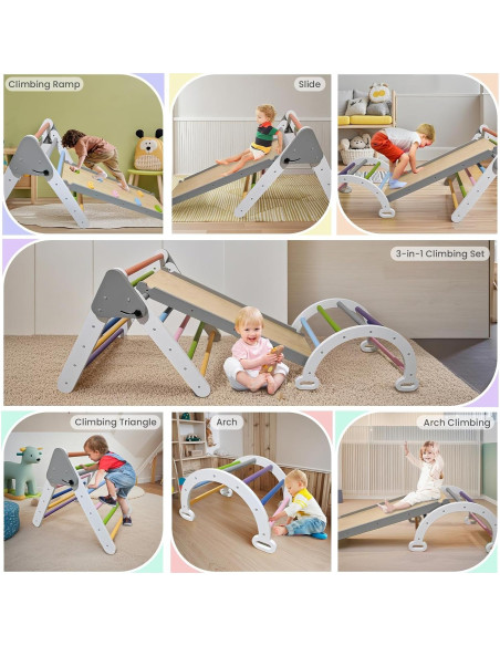 Conjunto de Escalada Triangular Avrlp 7 en 1 para Niños Conjunto de Escalada Triangular Avrlp 7 en 1 para Niños