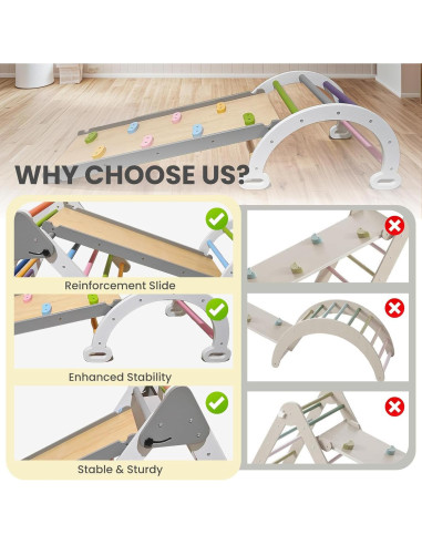 Conjunto de Escalada Triangular Avrlp 7 en 1 para Niños