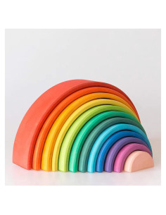 Juego de Apilamiento de Madera AVDAR Arcoíris 12 Piezas