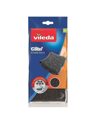 Esponja de Acero Inoxidable Vileda Glitzi Power - 2 Piezas