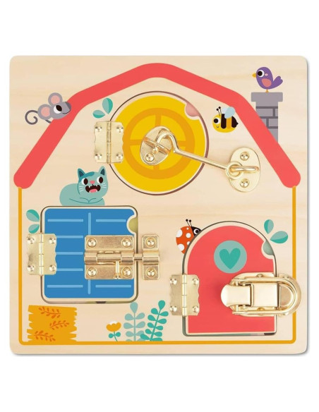 Tablero de Actividades Tookyland - Juguete Motoras Finas 22x22cm Tablero de Actividades Tookyland - Juguete Motoras Finas 22x22cm