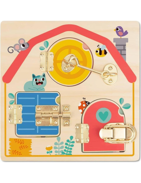 Tablero de Actividades Tookyland - Juguete Motoras Finas 22x22cm Tablero de Actividades Tookyland - Juguete Motoras Finas 22x22cm