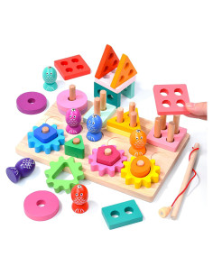 Juguetes Montessori de Madera Wooderma 3 en 1 para Niños