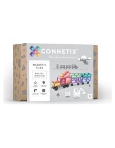 Azulejos Magnéticos Connetix Paquete Transporte Pastel 50 Piezas