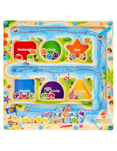 Laberinto Magnético Montessori FCSONU 29x29cm para Niños 3-5 Años
