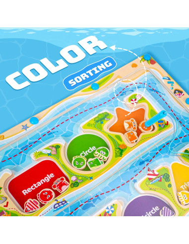Laberinto Magnético Montessori FCSONU 29x29cm para Niños 3-5 Años