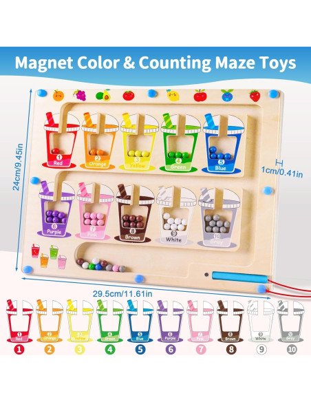 Rompecabezas Magnético Montessori de Madera para Niños 2-5 Años Rompecabezas Magnético Montessori de Madera para Niños 2-5 Años