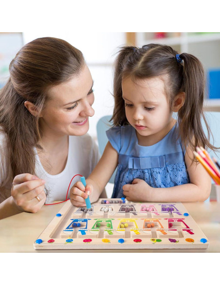 Rompecabezas Magnético Montessori de Madera para Niños 2-5 Años Rompecabezas Magnético Montessori de Madera para Niños 2-5 Años