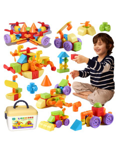 Bloques Magnéticos LOOIKOOS para Niños 3-6 Años - Juguetes Educativos