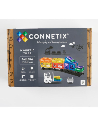 Paquete de Transporte Arcoíris Connetix - 50 Piezas STEAM