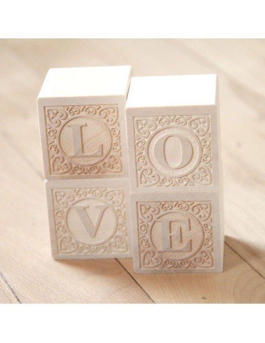 Bloques de Madera Alphablank Uncle Goose - 14 Cubos 4.5 cm