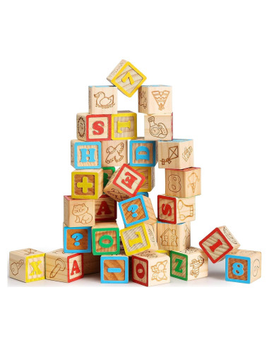 Bloques de Madera ABC SainSmart Jr. 40PCS para Niños