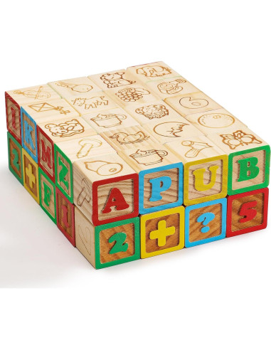 Bloques de Madera ABC SainSmart Jr. 40PCS para Niños
