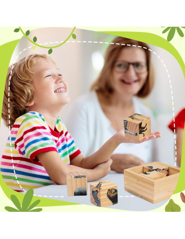 Juego de Rompecabezas de Animales de Madera Soulchen 6 en 1