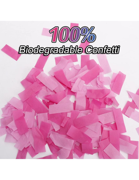 Cañón de Confeti Rosa DOUKEE 30g Biodegradable 2 Set Cañón de Confeti Rosa DOUKEE 30g Biodegradable 2 Set
