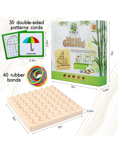 Conjunto de Juguetes Montessori Panda Brothers - Tablero de Destornillador y Geográfico